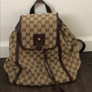 Gucci canvas backpack